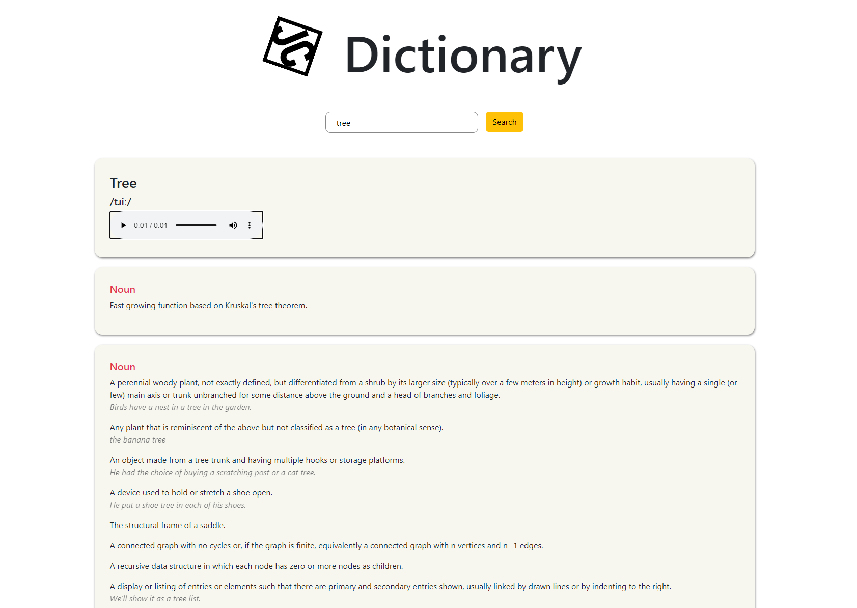 Dictionary App